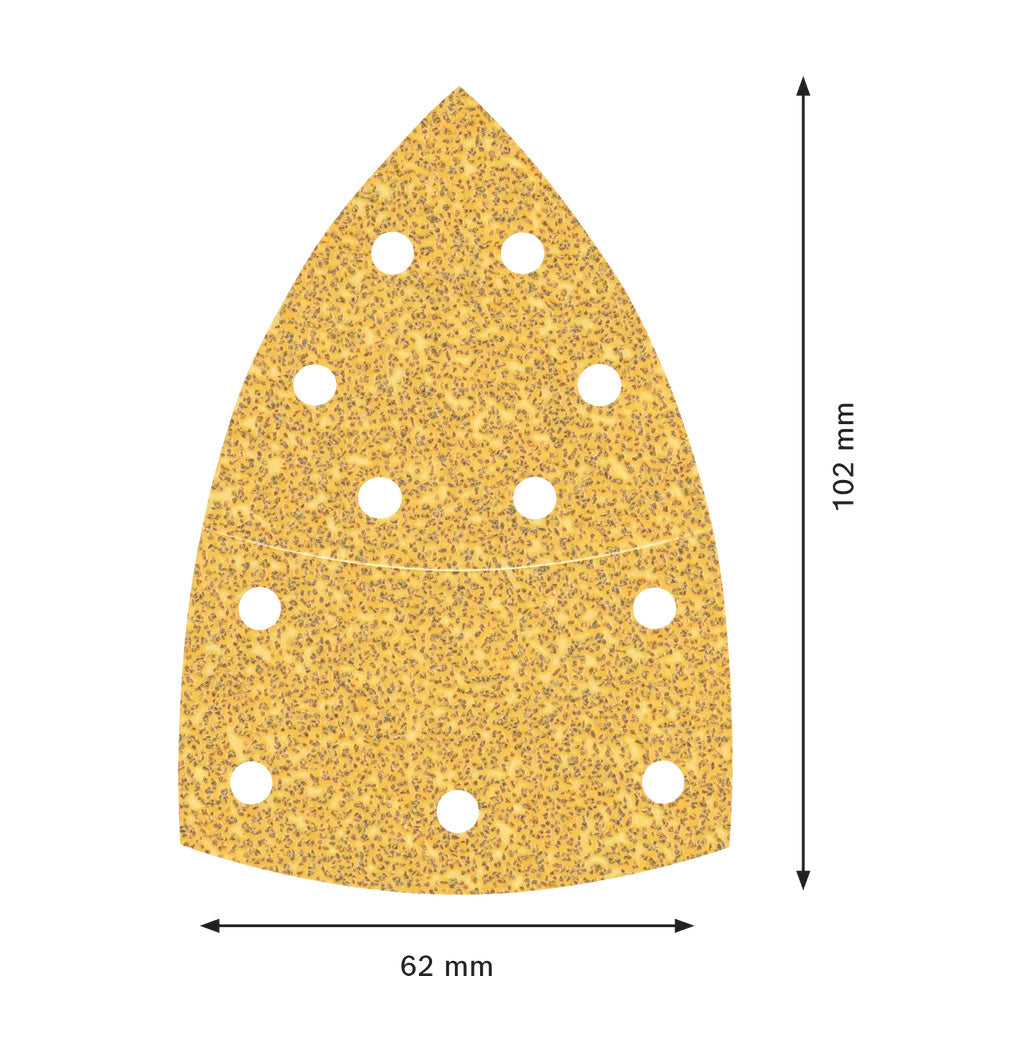 Papel de lija para multilijadoras 102x62,93mm Expert C470 10uds Bosch