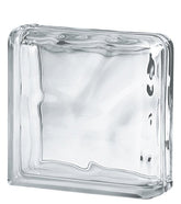 Terminal Doble Bloque de Vidrio Clear 19x19x8 Double End Wave