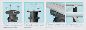 Caja 100 ud Clip para Rastrel Aluminio Peygran