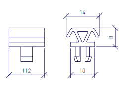 Caja 100 ud Clip para Rastrel Aluminio Peygran