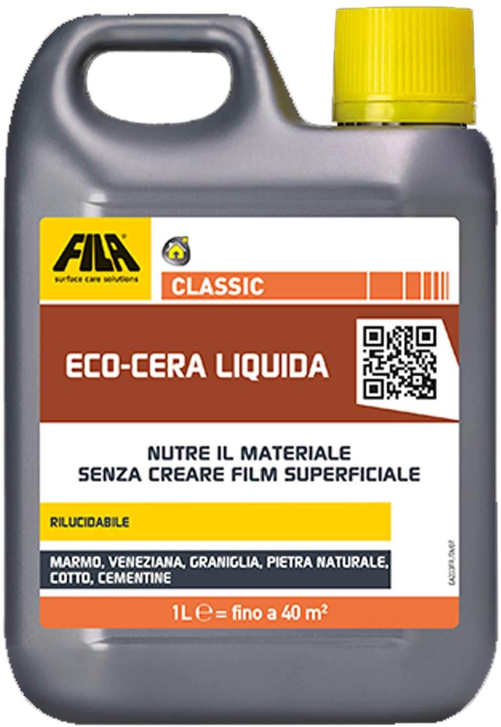 Bote Cera líquida para barro, mármol pulido y aglomerados pulidos 1L Fila CLASSIC