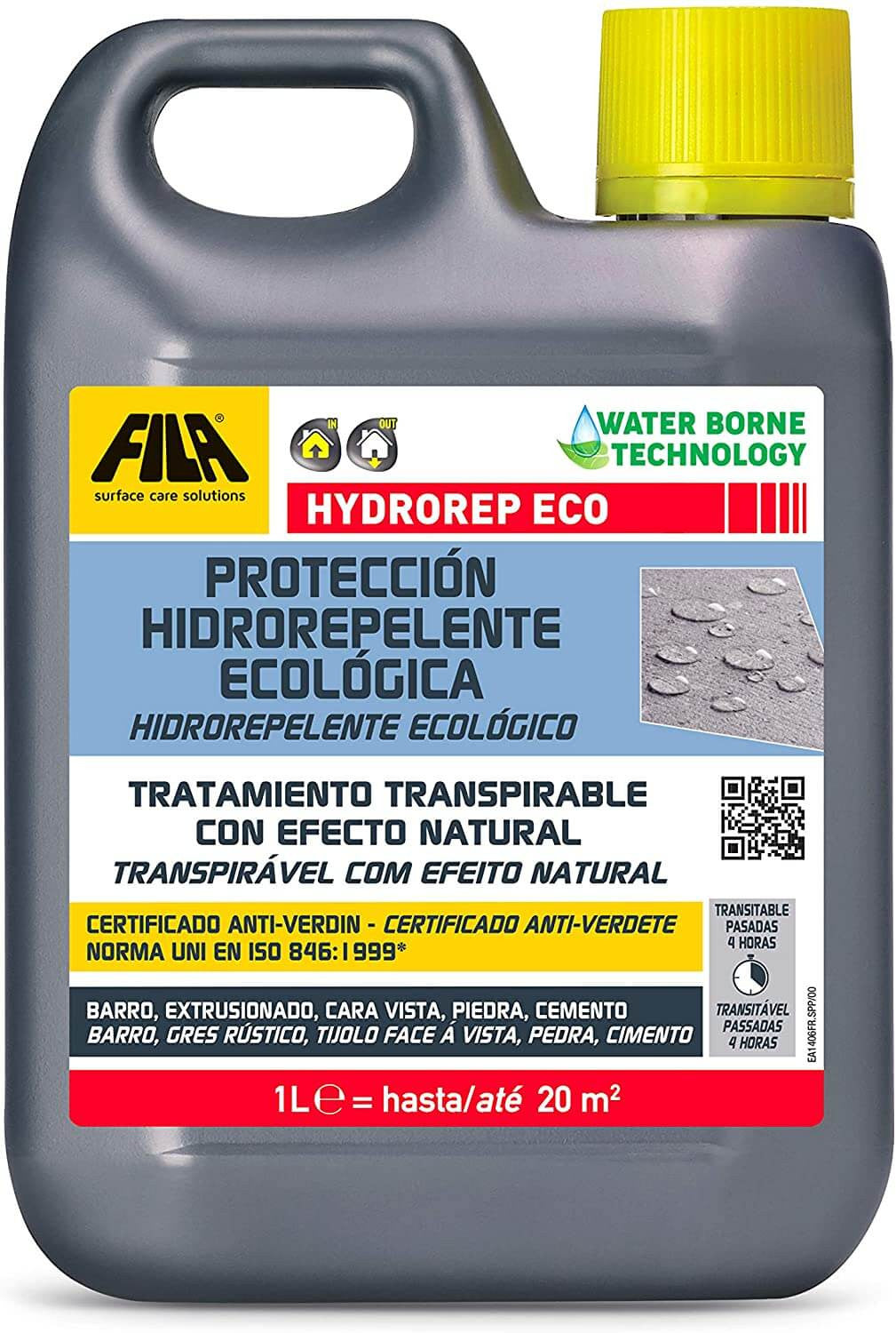 Garrafa Protección Hidrorrepelente Ecológica 1L Fila HYDROREP ECO