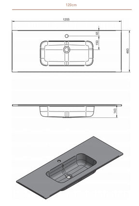 Mueble de baño Icon Banq Ceniza 120cm + Lavabo de Marmol Hasvik VisoBath