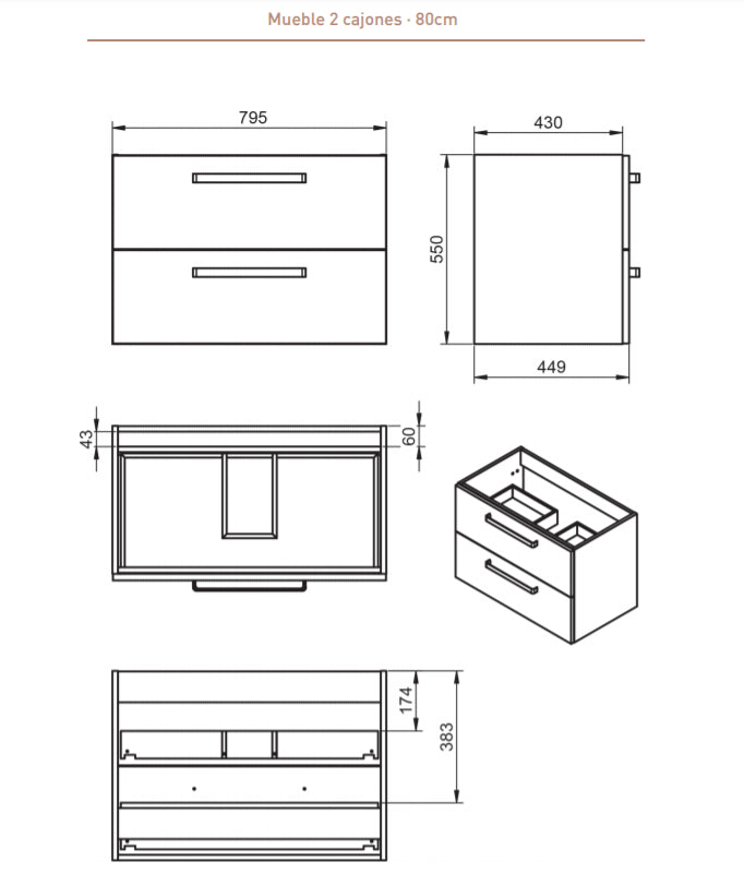 Conjunto de Baño Bondi Blanco Ada Visobath