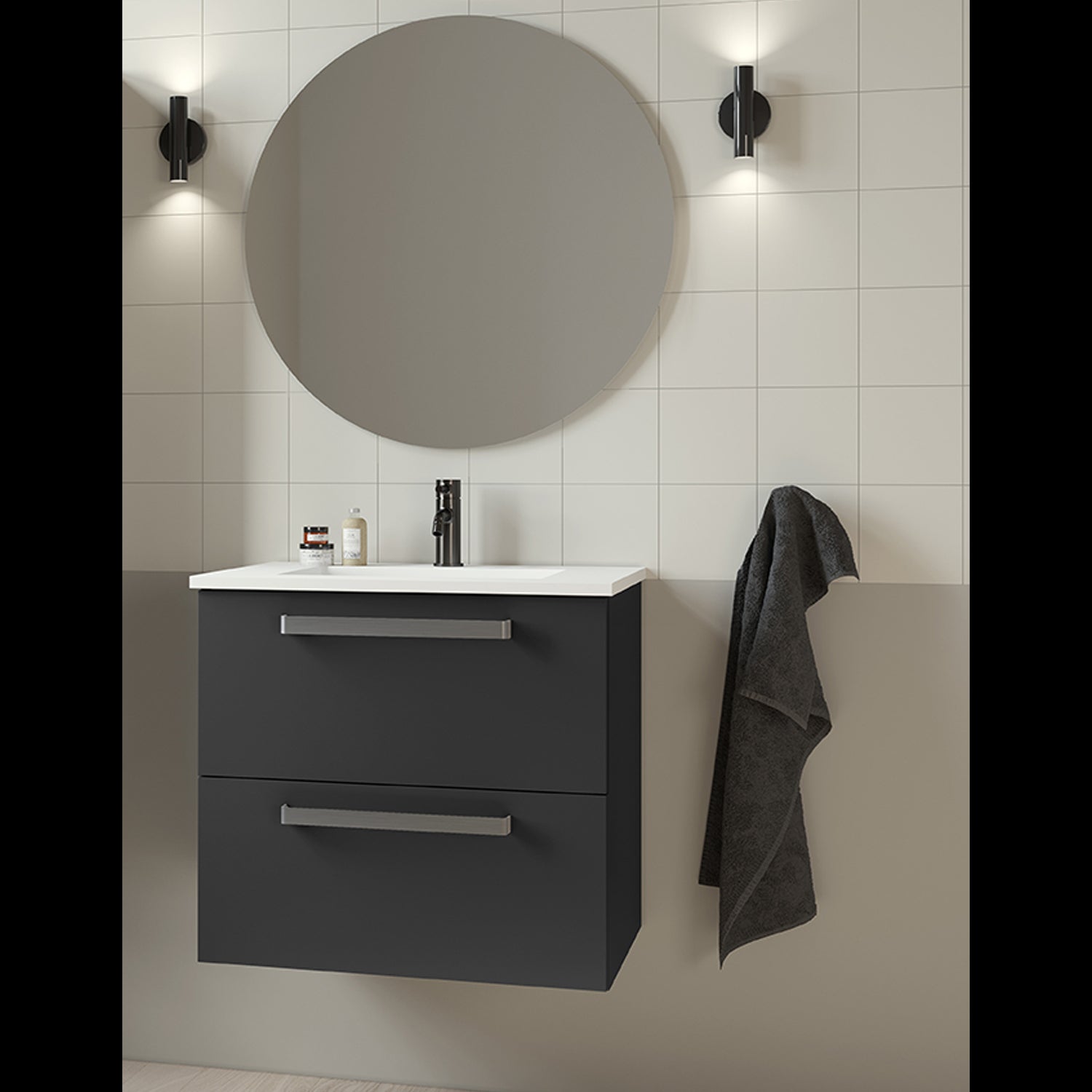 Conjunto de Baño Bondi Ceniza Visobath