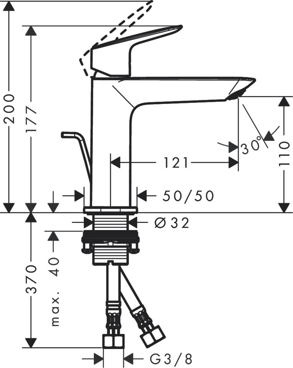 Grifo Lavabo Logis 110 Fine Cromo Hansgrohe 71251000