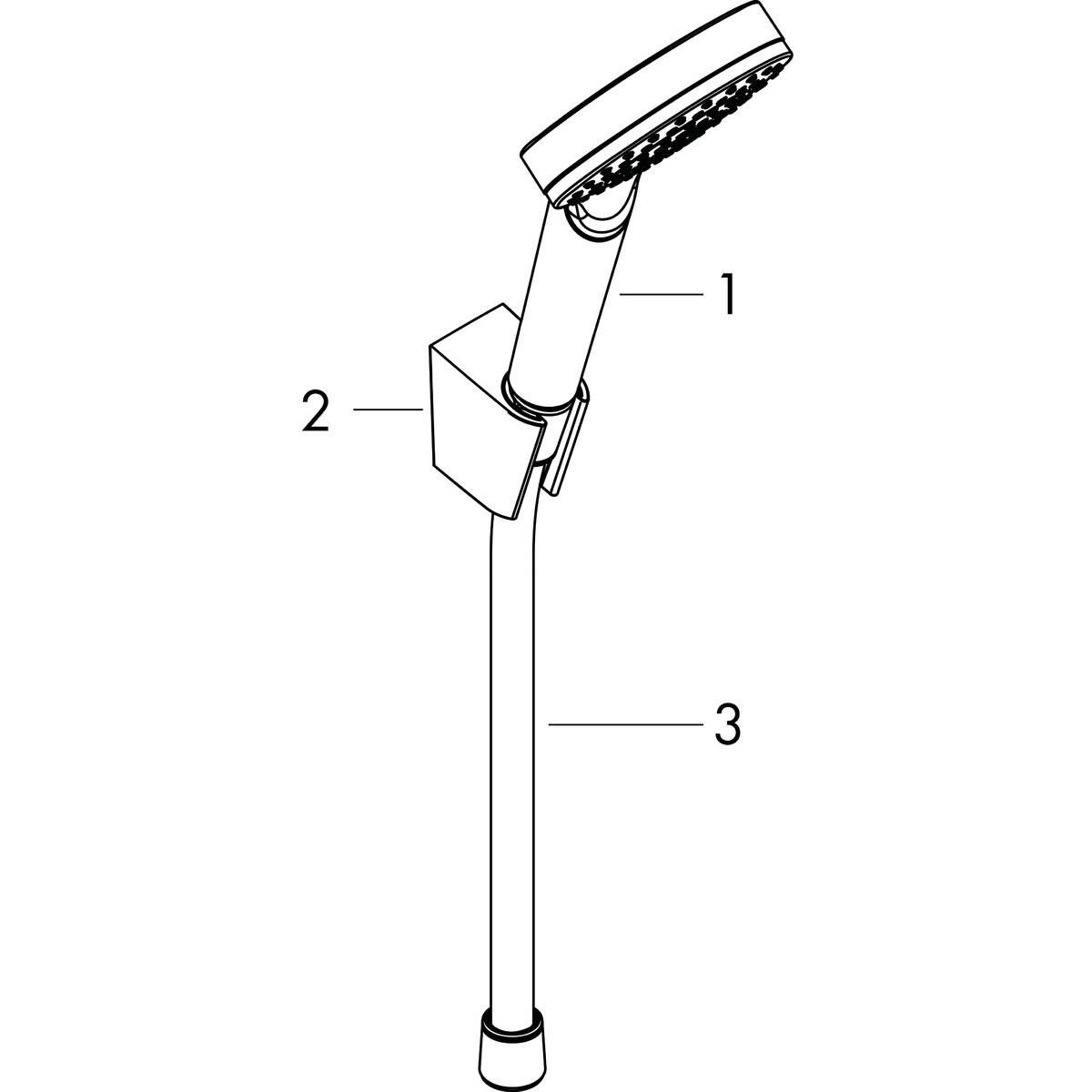 Set Alcachofa de Ducha + Flexo 160 cm Crometta 1 jet Cromo Hansgrohe 26567400