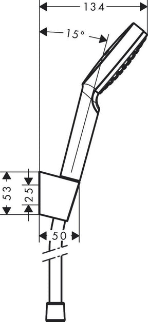 Set Alcachofa de Ducha + Flexo 160 cm Crometta 1 jet Cromo Hansgrohe 26567400