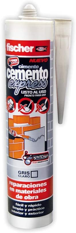 Cartucho Masilla 310ml Fischer Cemento Express Gris Claro