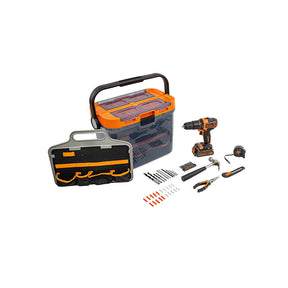 KIT Taladro Percutor 18V + 1 bat + 44 accesorios Black+Decker BCKSB05