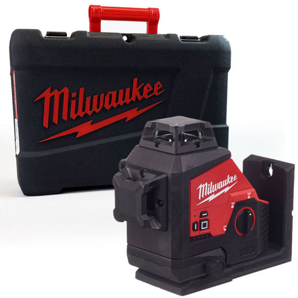 Nivel láser verde de 3 líneas Milwaukee M123PL-0C