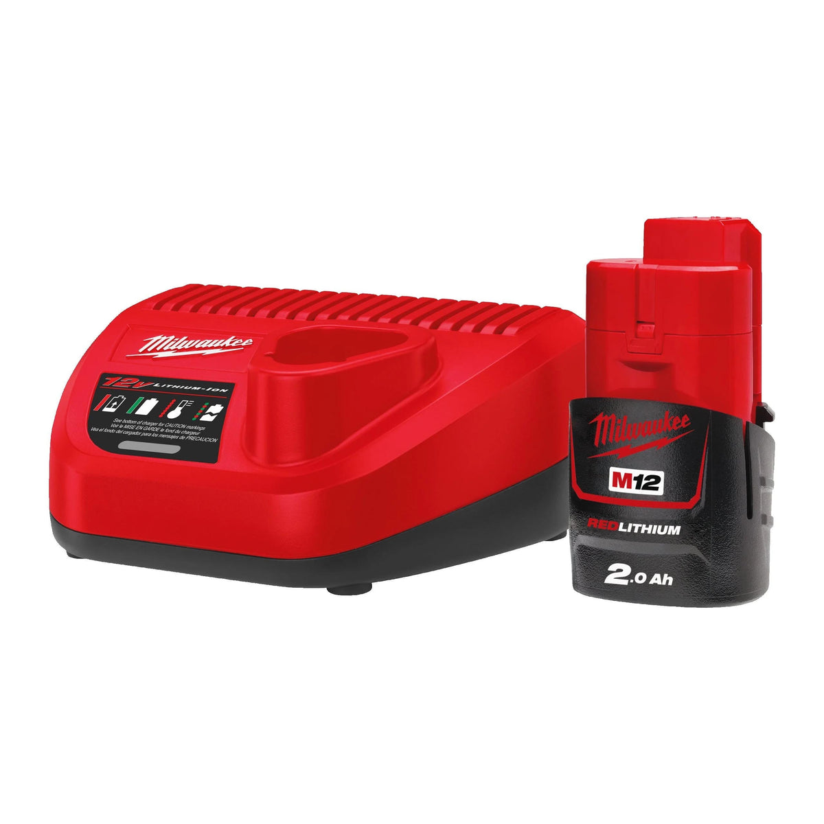 KIT Cargador + Batería 12V 2Ah Milwaukee M12 NRG-201