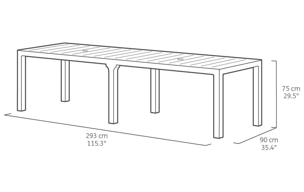 Mesa de jardín extensible Julie Doble Keter