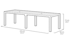 Mesa de jardín extensible Julie Doble Keter