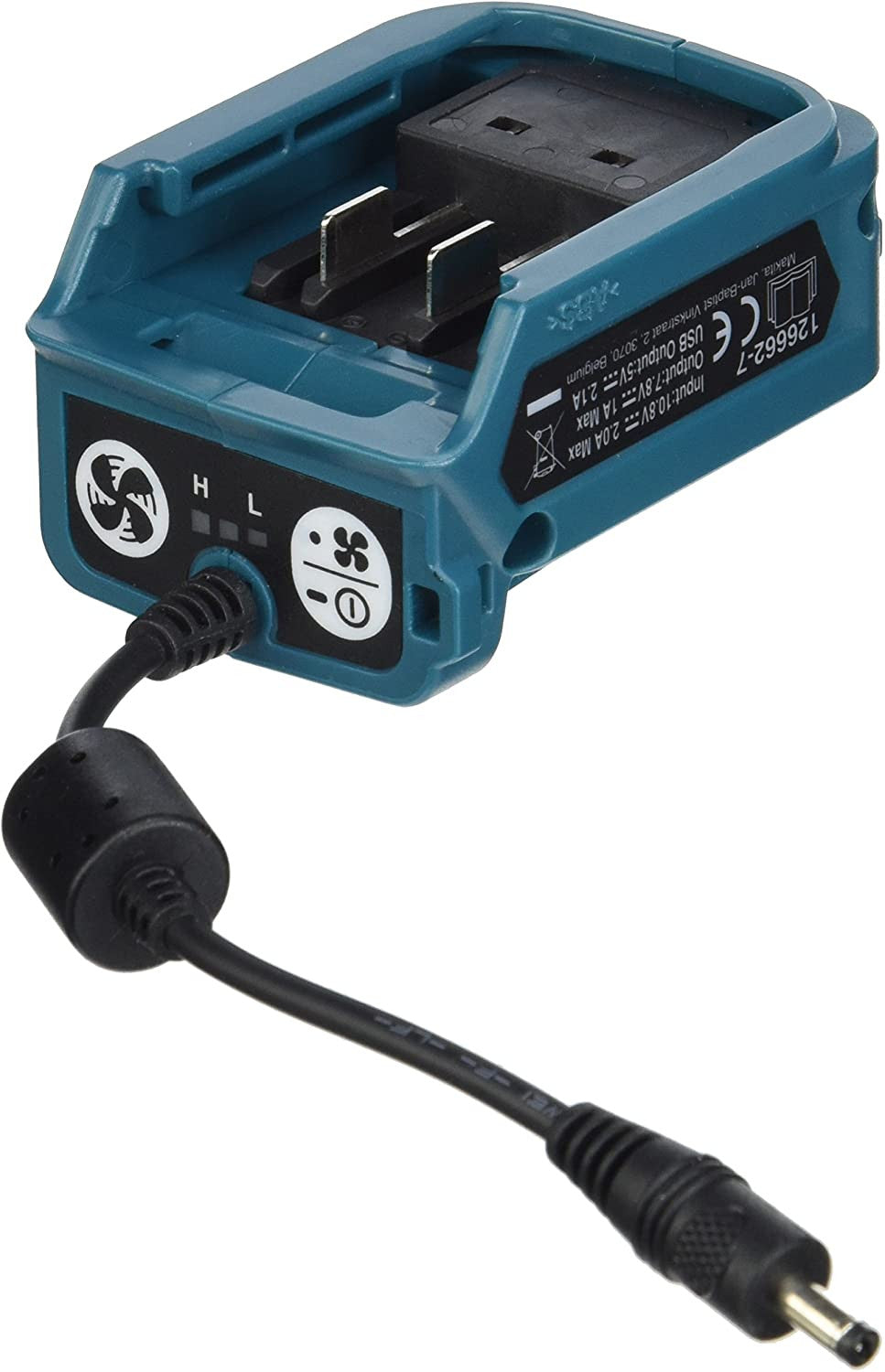 Adaptador de batería para chaqueta ventilada 10.8V Makita 198639-2