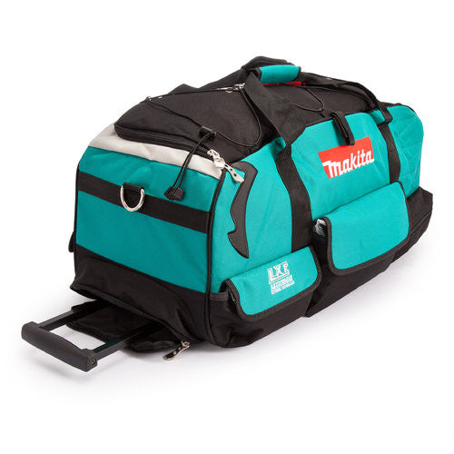 Bolsa porta herramientas profesional Makita con ruedas y tirador telescópico LXT600