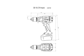 Taladro Atornillador de percusión de batería 18V Metabo SB18LTX IMPULS