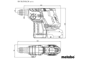 Martillo a batería 18V 2.2J SDS-PLUS Metabo KH 18 LTX BL 24