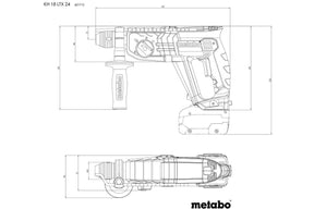 Martillo de batería 18V SDS-PLUS Metabo KH 18 LTX 24