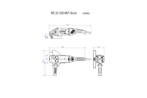 Amoladora Angular 2200W 230mm Metabo WE 22-230 MVT