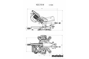 Ingletadora Telescópica 1200W Ø216mm Metabo KGS 216 M