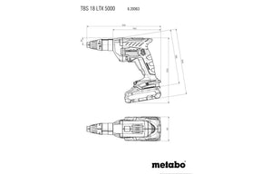 Atornillador para pladur de batería Metabo TBS 18 LTX BL 5000