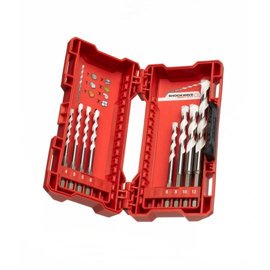 Estuche de Plástico Multimaterial con 8pcs Milwaukee