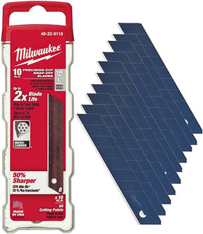 Hojas para cúter 18mm pack 10uds Milwaukee