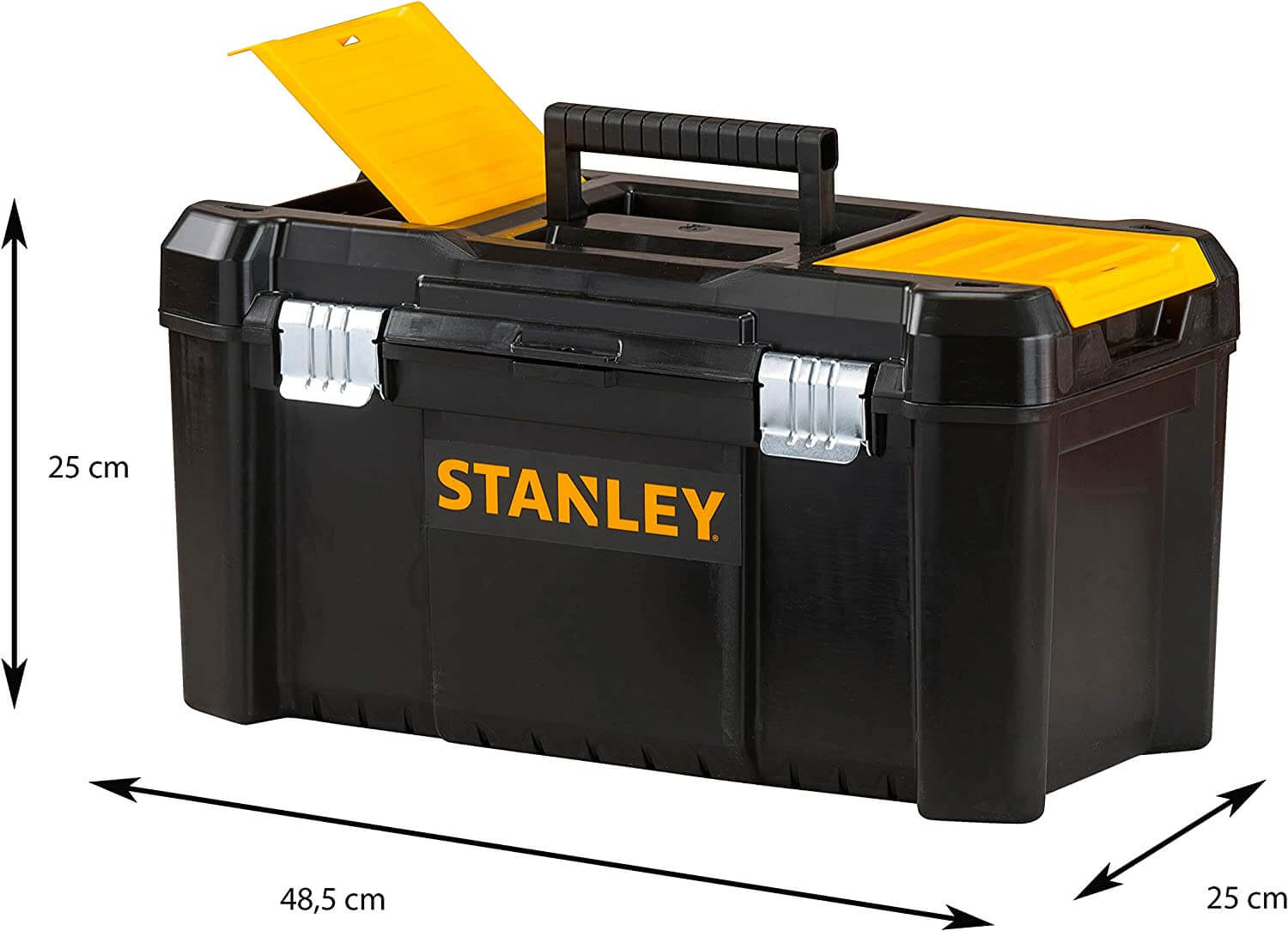 Caja de herramientas de plástico Stanley 19"/48cm con cierre metálico STST1-75521