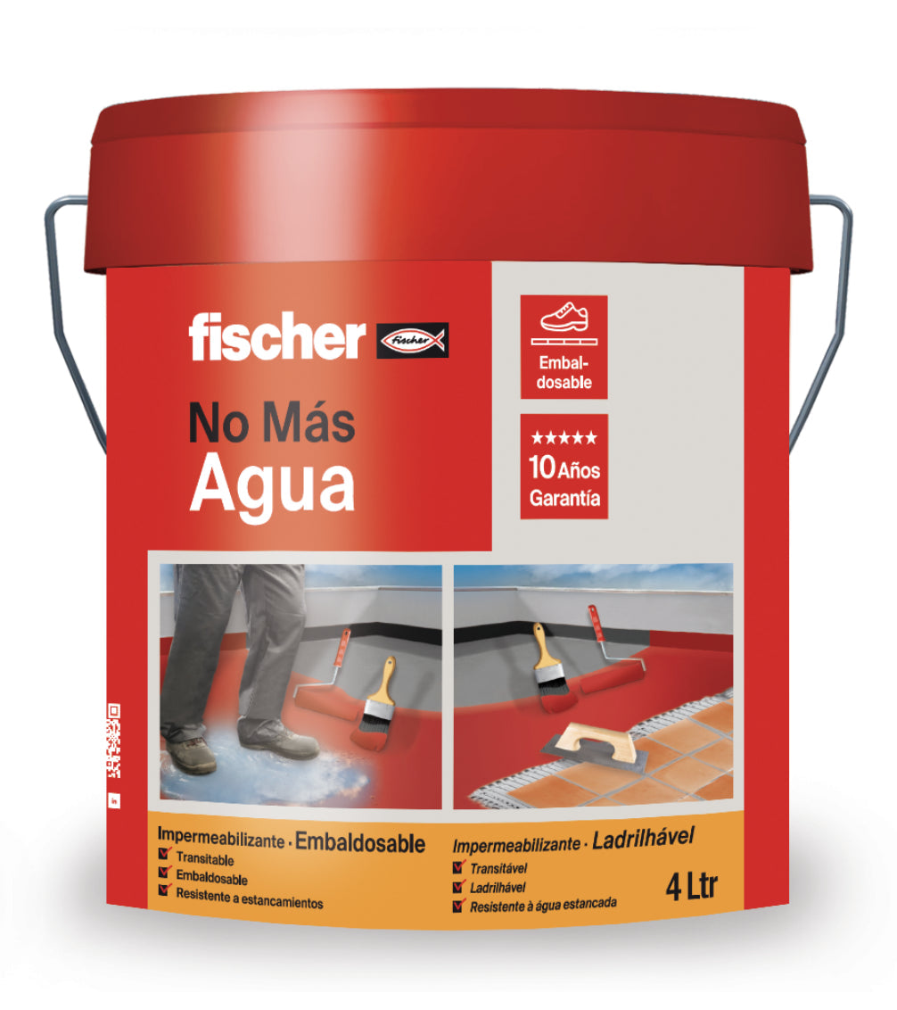 Bote Impermeabilizante Embaldosable No Mas Agua 4L Fischer