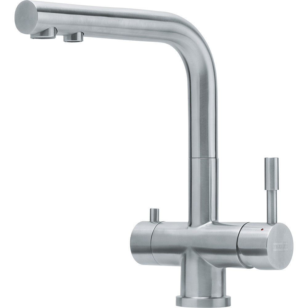 Grifo de agua filtrada bimando de tres vías Atlas Clear Water Inox Franke 120.0179.978