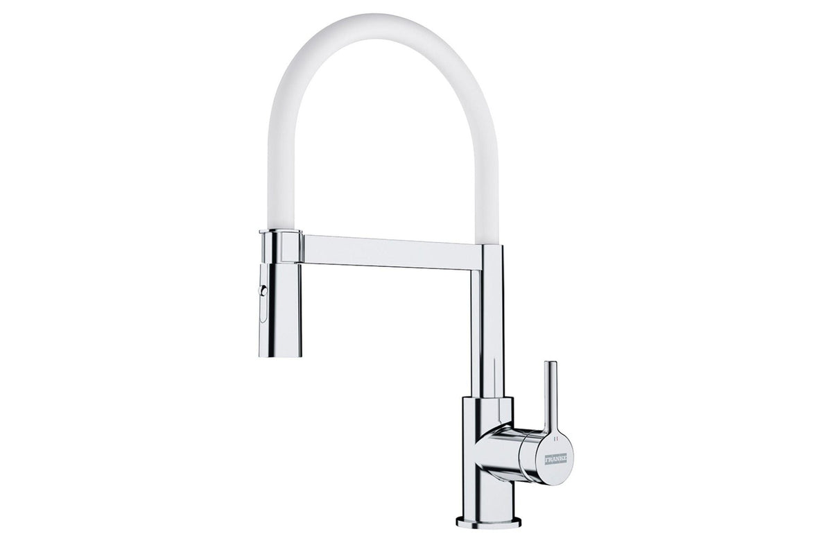 Grifo cocina Lina Semi-Pro Cromo/blanco Extensible Franke 115.0626.088