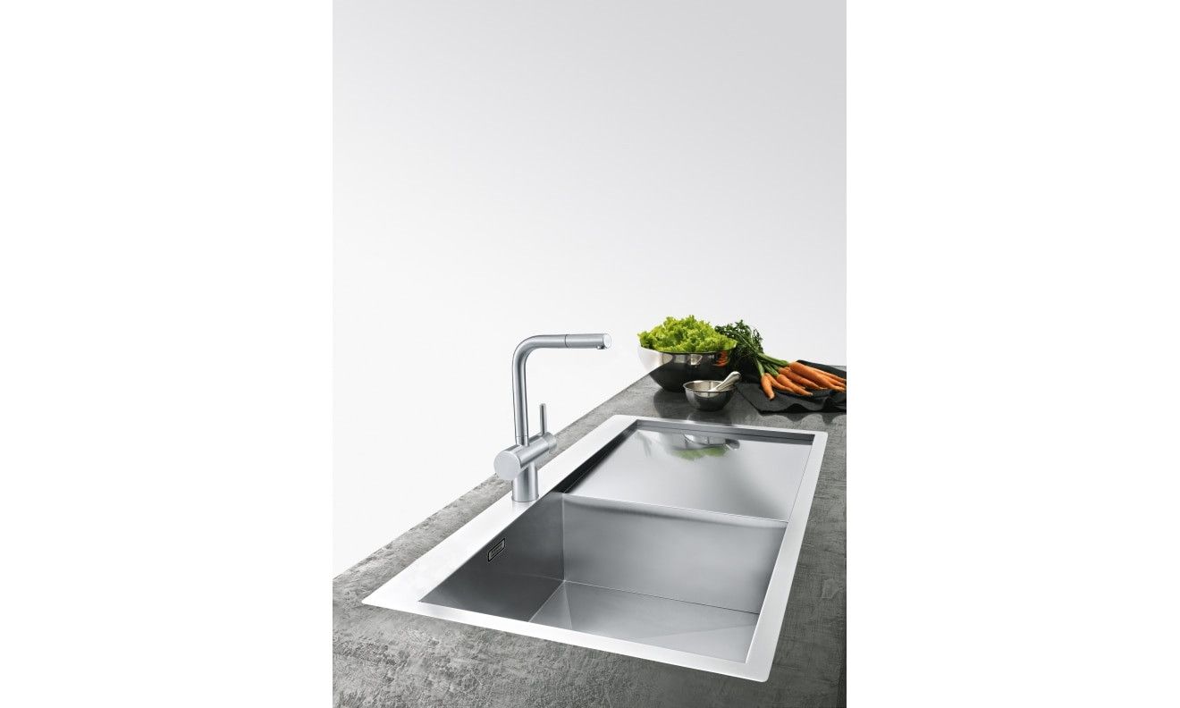 Grifo cocina Atlas Neo Acero Inox Extensible Franke 115.0521.438