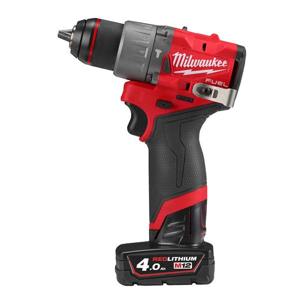 Taladro percutor M12 Fuel + 2bat 4Ah + Cargador + Maletín Milwaukee M12 FPD2-402X