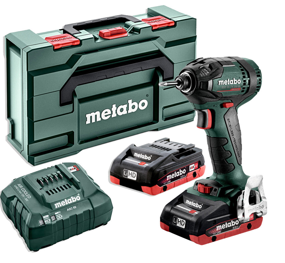 Atornillador de impacto de batería 18V 200Nm Metabo SSD18LXT200BL