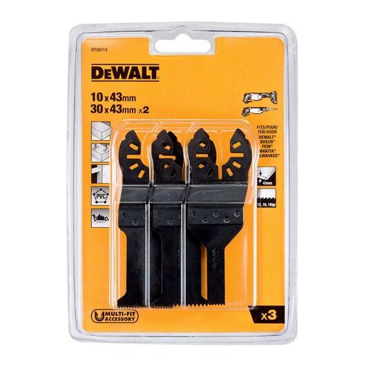 Juego de 3 hojas para multiherramienta Dewalt DT20713