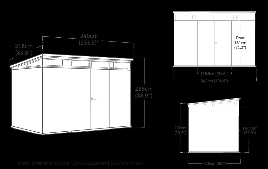 Caseta de jardín ARTISAN 11x7 de 340x226x218cm Keter