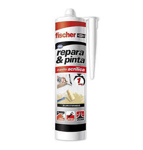 Cartucho Masilla repara y pinta acrílica blanca 300ml Fischer