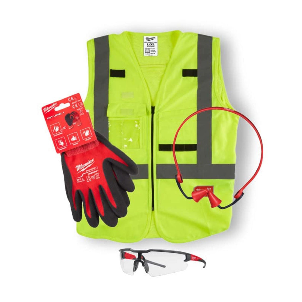 Kit Seguridad Constucción EPIS Milwaukee G.10/XL