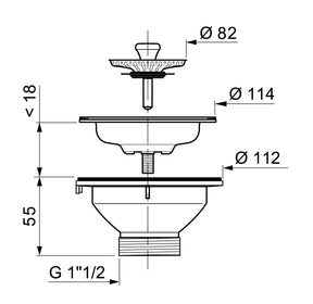 Válvula con cestillo Inox Wirquin SP2480050