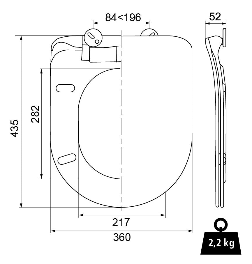 Tapa WC AMIRAL Wirquin 20721280