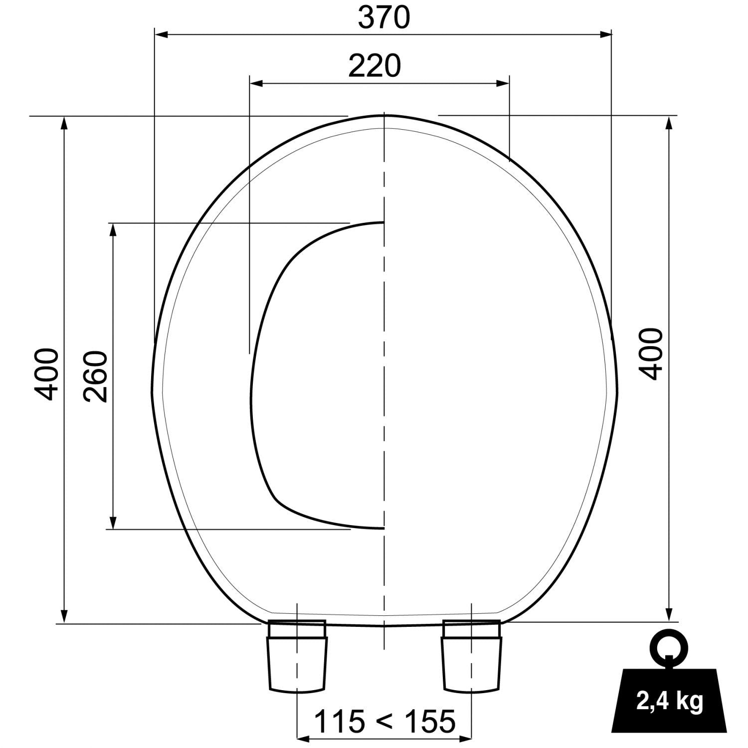 Tapa WC WOODY PARAMOUNT Wirquin 21230001