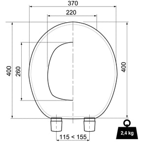 Tapa WC WOODY PARAMOUNT Wirquin 21230001