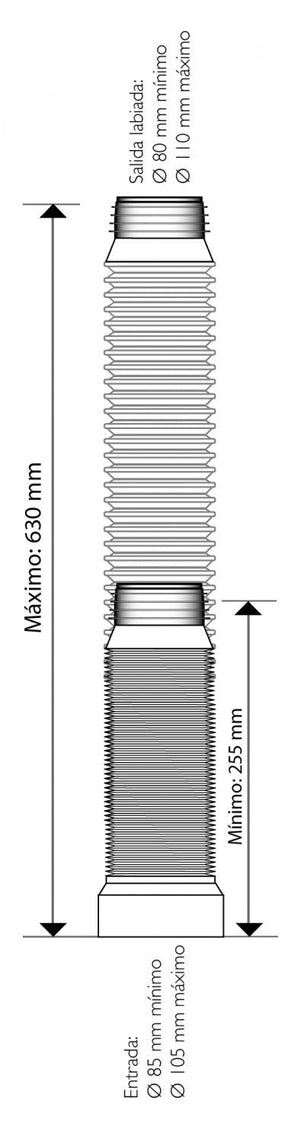 Manguito WC Extensible RWBE 1400L Wirquin 70718477