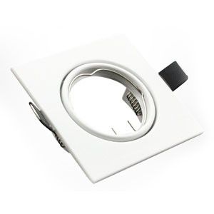 Embellecedor para GU10 cuadrado blanco Filux F1551