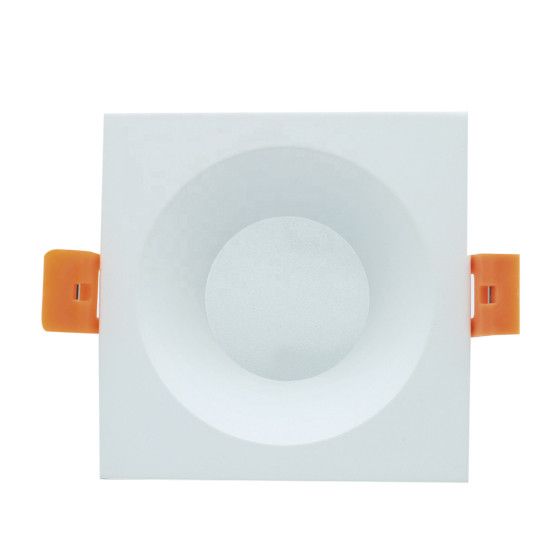 Embellecedor para GU10 cuadrado Aluminio Blanco Filux F1558