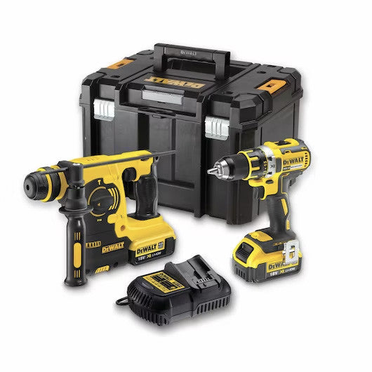 Kit Dewalt Taladro Atornillador DCD790 + Martillo SDS-PLUS DCH253 + 2bat 4Ah + Cargador + TSTAK VI DCK273M2T