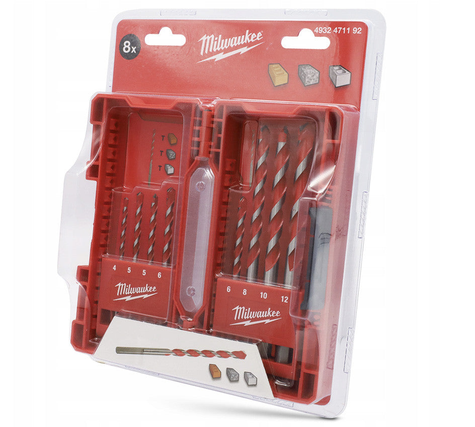 Estuche Plástico Súper Broca 8pcs  Milwaukee