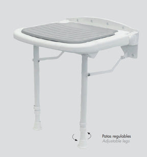 Asiento Ducha Abatible con Patas Blanco 6341 Manillons Torrent