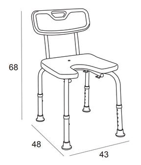 Silla de Ducha con Patas Regulables 1941 Manillons Torrent